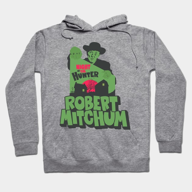 The Night of the Hunter: Captivating Robert Mitchum's Iconic Performance Hoodie by Boogosh